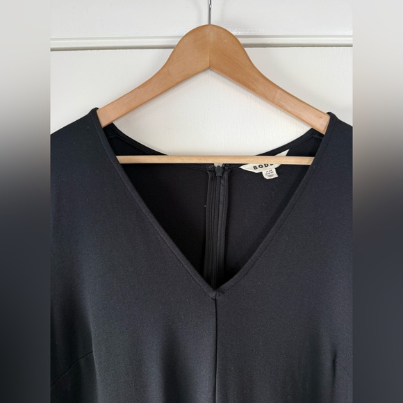 Boden Bella Ponte Midi Dress Classic Minimalist Solid Black Plus Size 16-18 - Picture 5 of 11